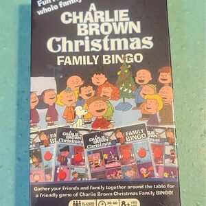 Aquarius Peanuts A Charlie Brown Christmas Family Bingo Game Set 8+ Years